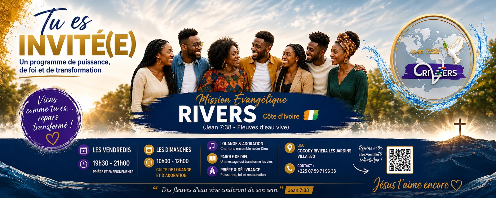 Affiche du programme hebdomadaire RIVERS Abidjan