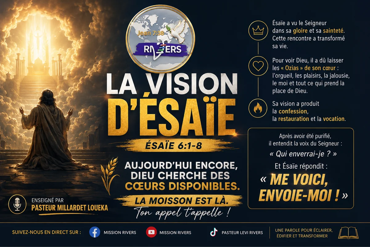La Vision d'Ésaïe — Pasteur Millardet Joachim LOUEKA, Ésaïe 6:1-8
