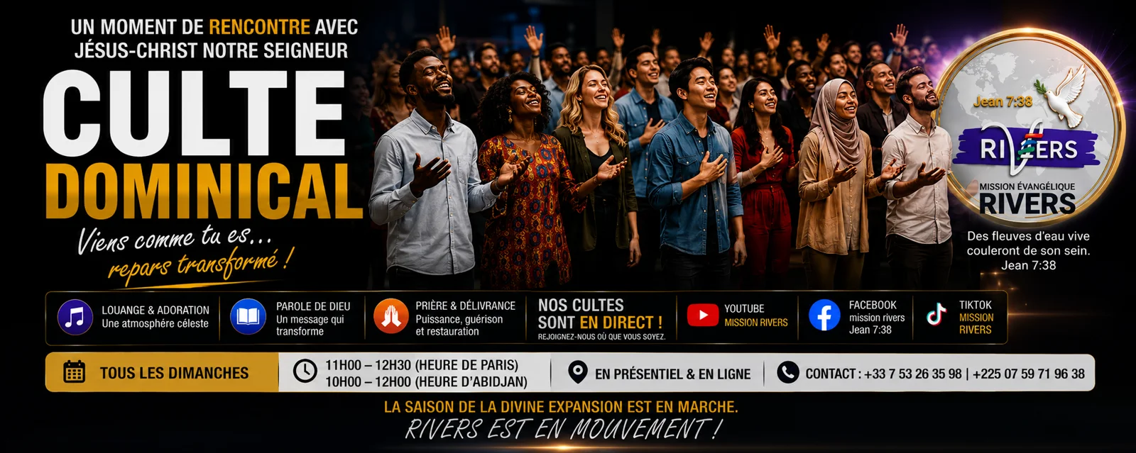 Culte dominical — Mission RIVERS