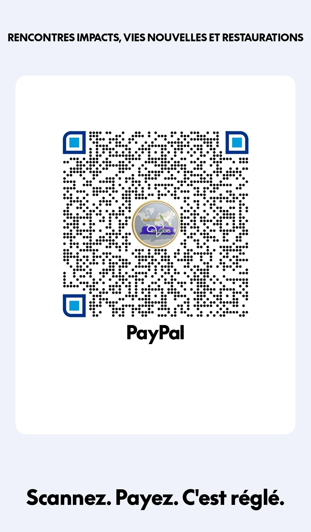 QR code de paiement PayPal RIVERS